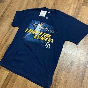 Majestic NWT Tampa Bay Rays Baseball T-shirt Mens Large